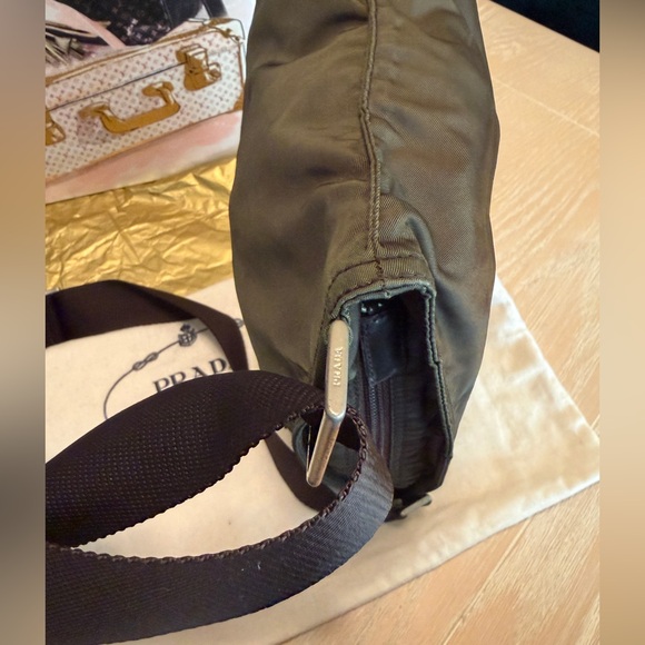 Prada Tessuto Nylon Messenger Bag in Olive Green with Dust Bag - Picture 7 of 13